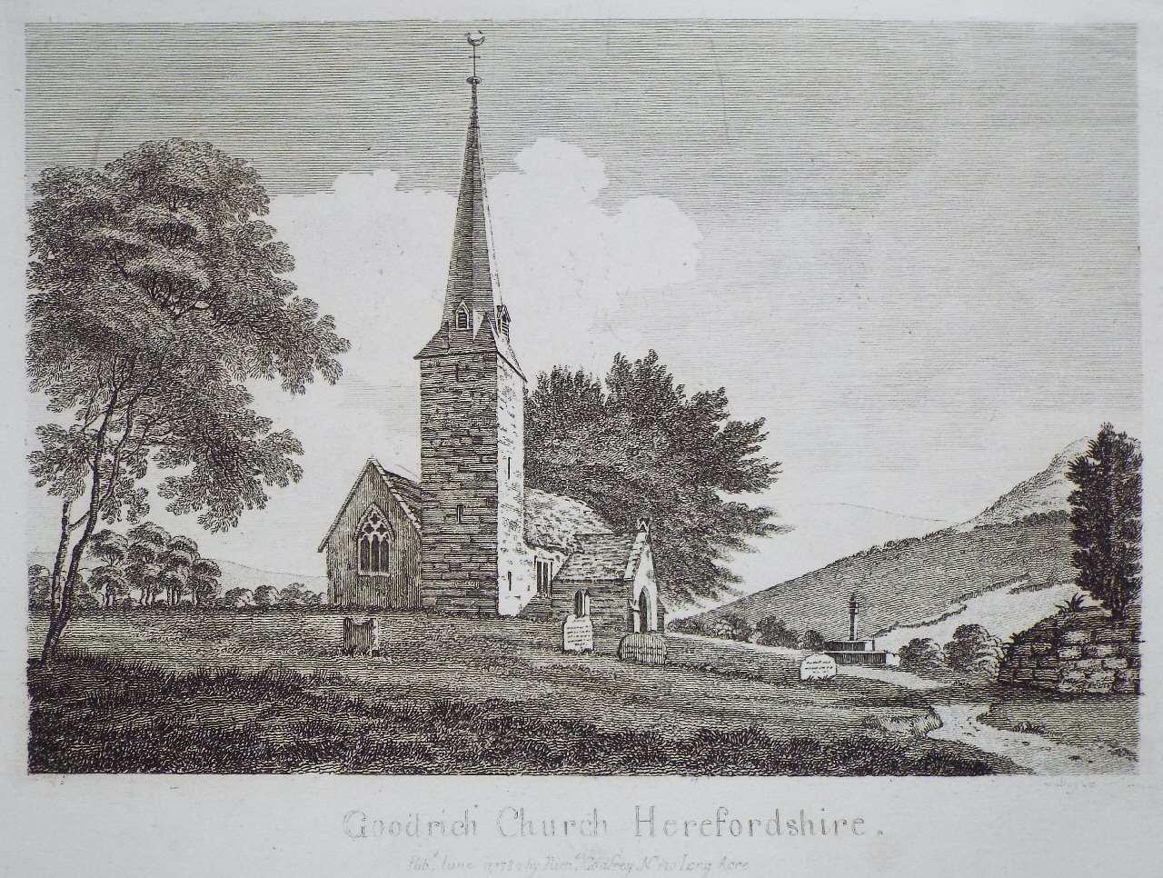 Print - Goodrich Church, Herefordshire. - 